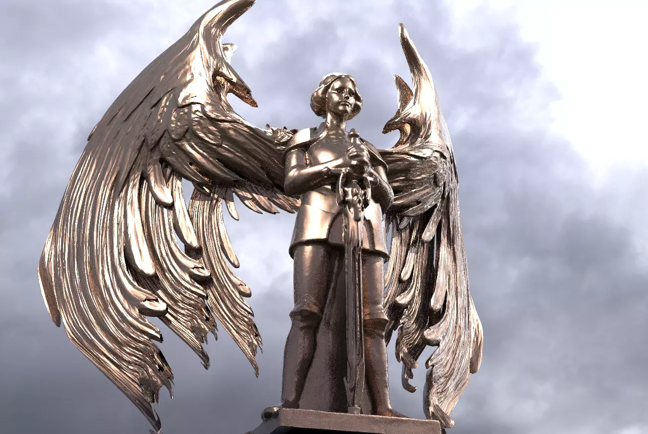 Joan of Arc Statue 3  3D model_0
