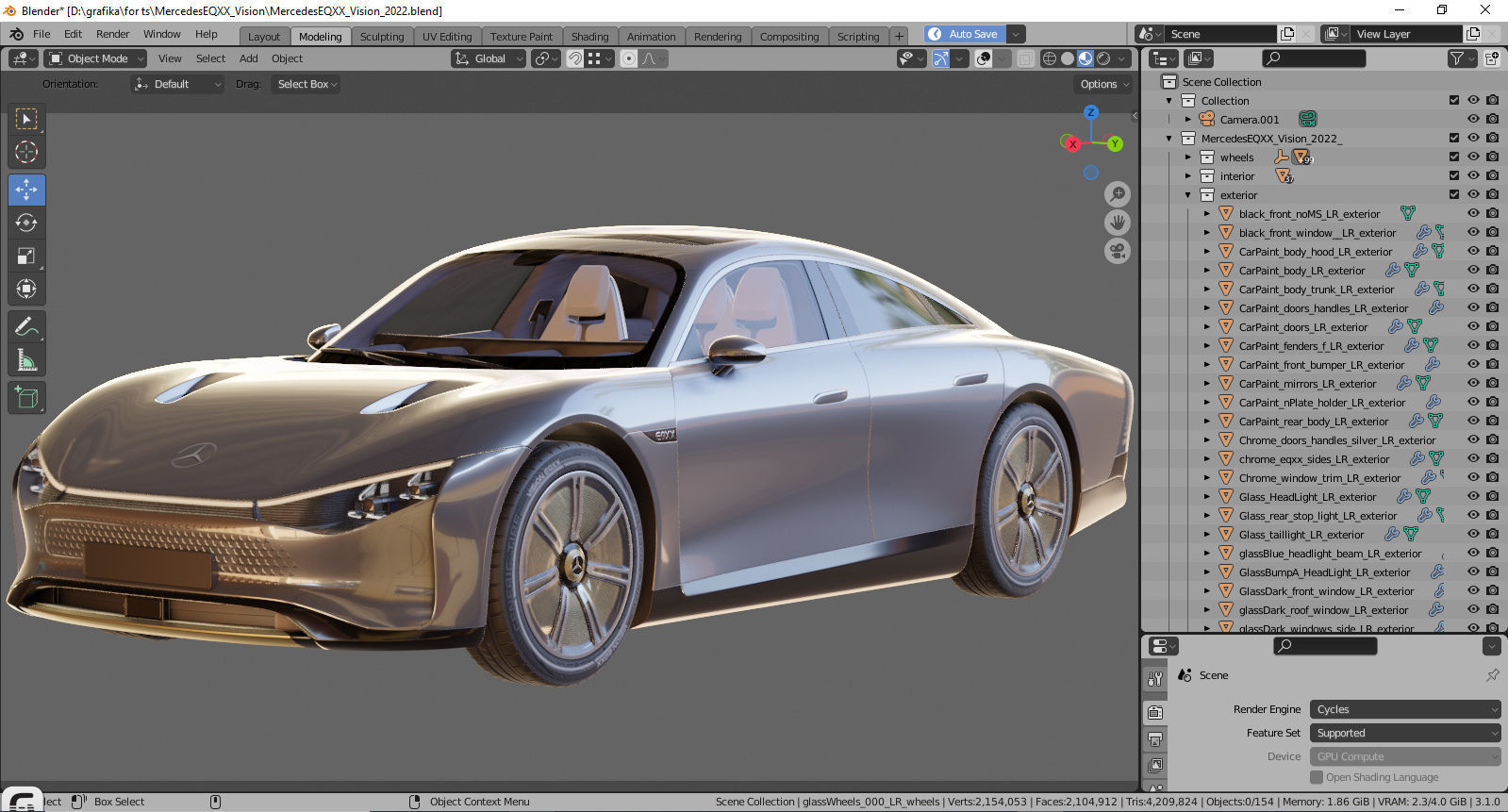 Mercedes EQXX Vision 2022 3D model_31