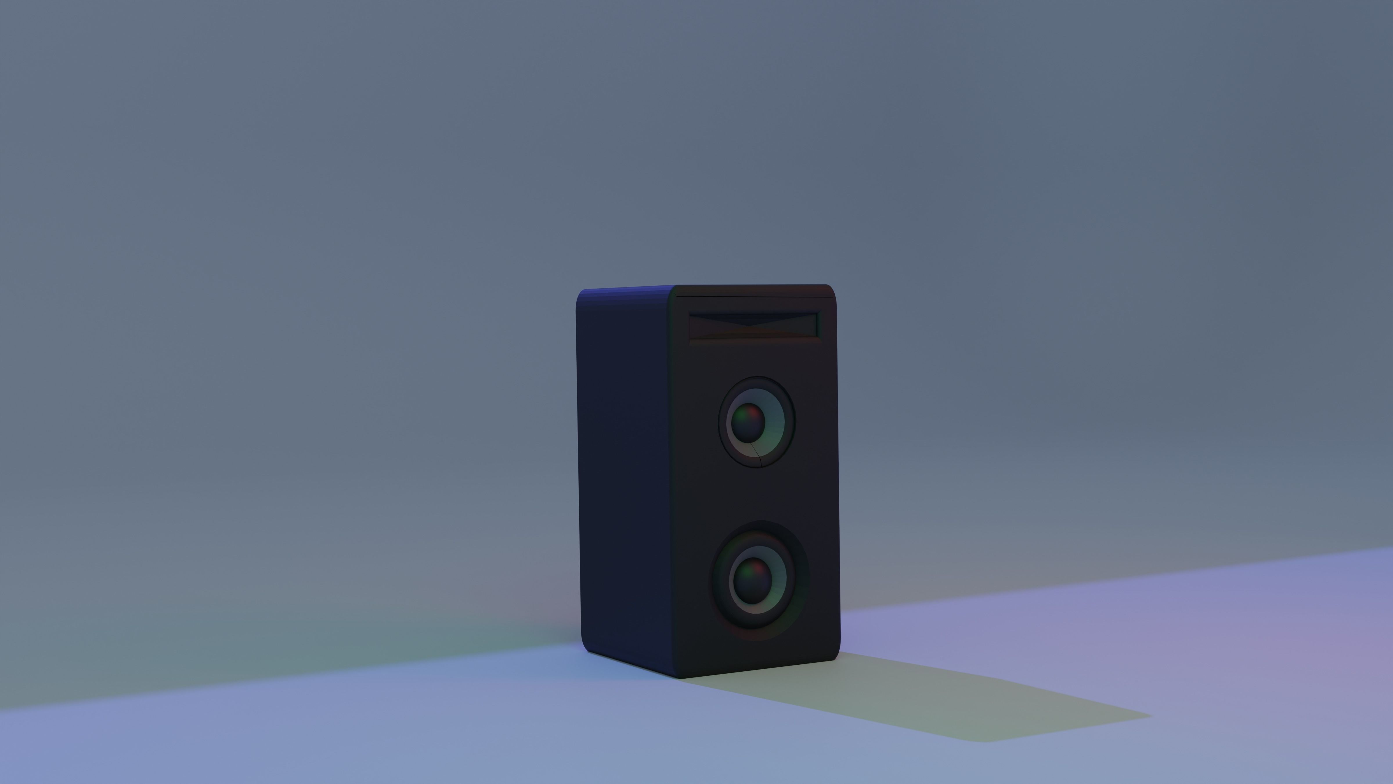 Low Poly Speakers set of 3D model_1