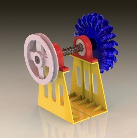 Pelton Turbine 160 mm Diameter for 3D print 3D print model_1