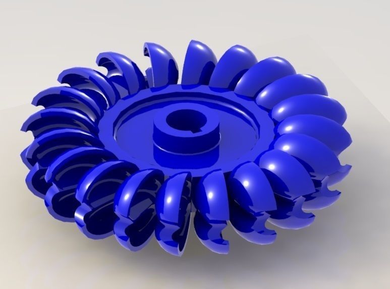 Pelton Turbine 160 mm Diameter for 3D print 3D print model_2