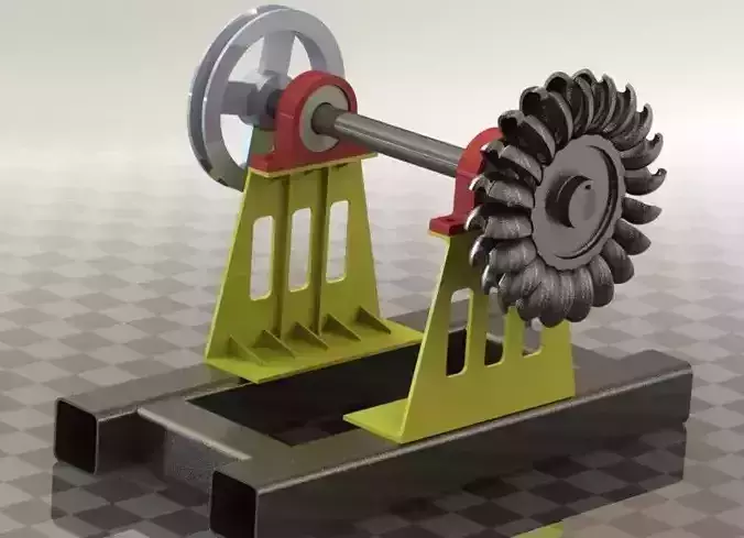 Pelton Turbine 160 mm Diameter for 3D print 3D print model