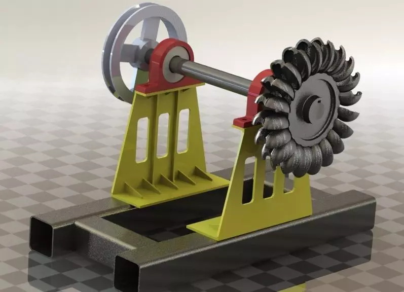 Pelton Turbine 160 mm Diameter for 3D print 3D print model_0