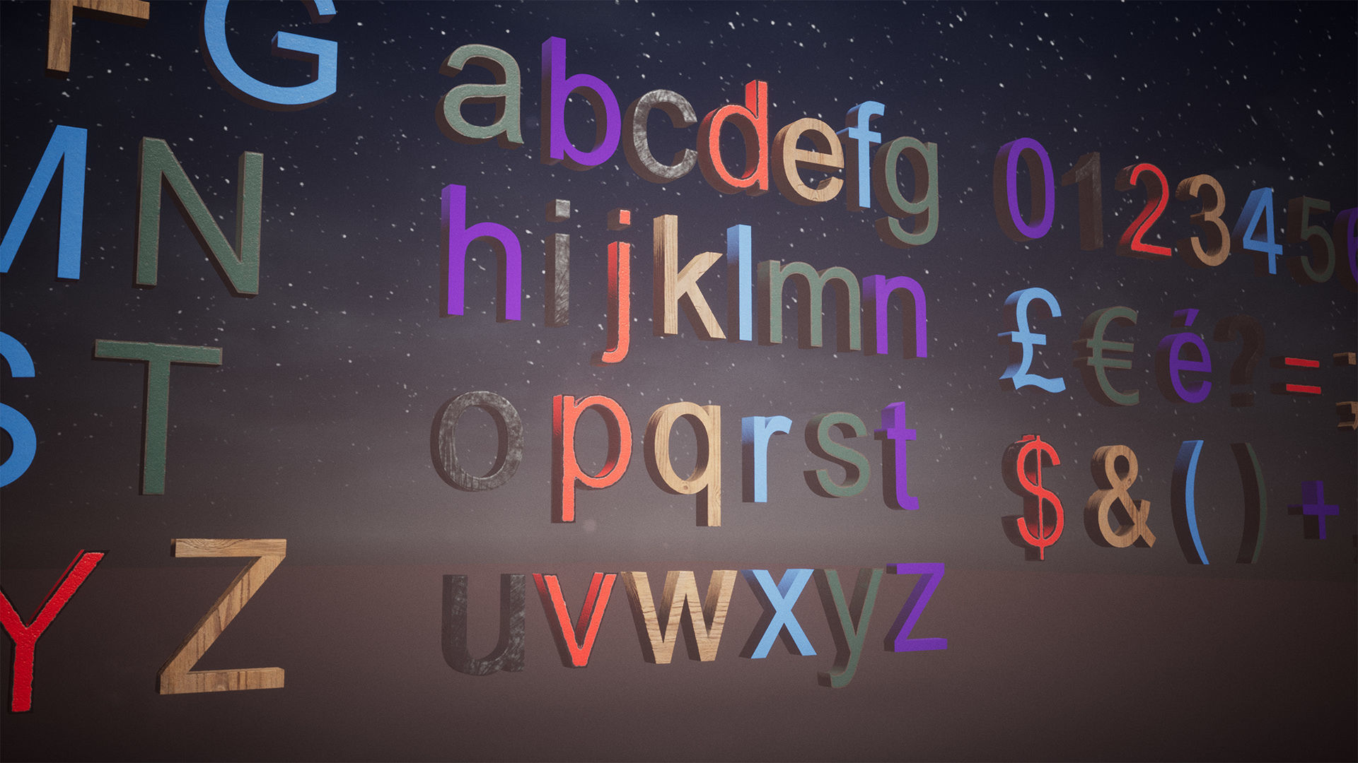 Letters And Numbers 78 Assets Low-poly 3D model_9