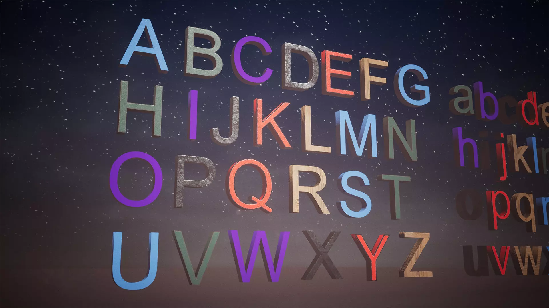 Letters And Numbers 78 Assets Low-poly 3D model_0