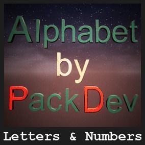 Letters And Numbers 78 Assets Low-poly 3D model_13