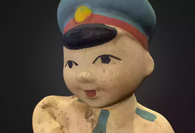 Old USSR Soviet Rubber Toy Policeman