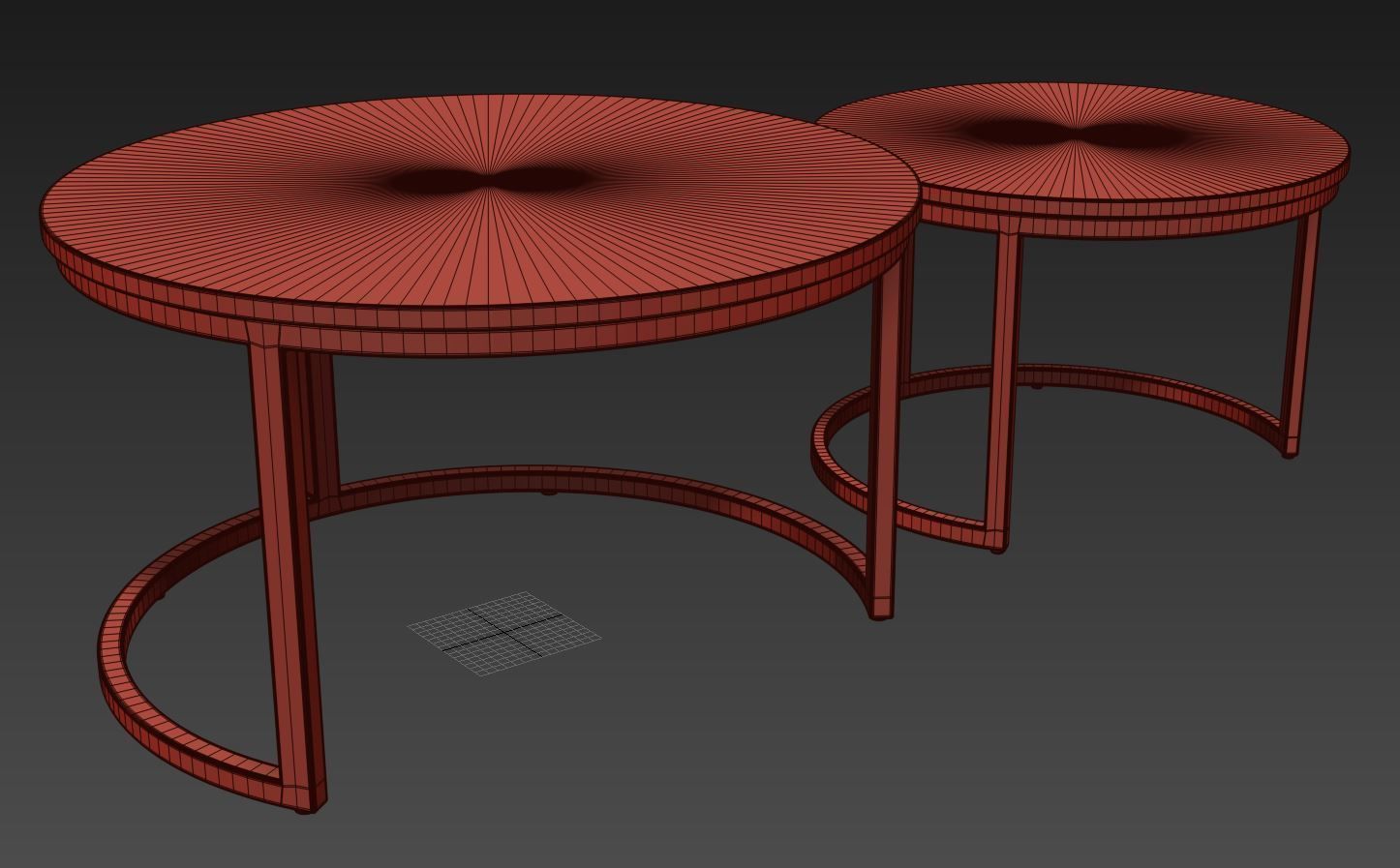 Round Black Coffee Tables By Oroa 3D model_6