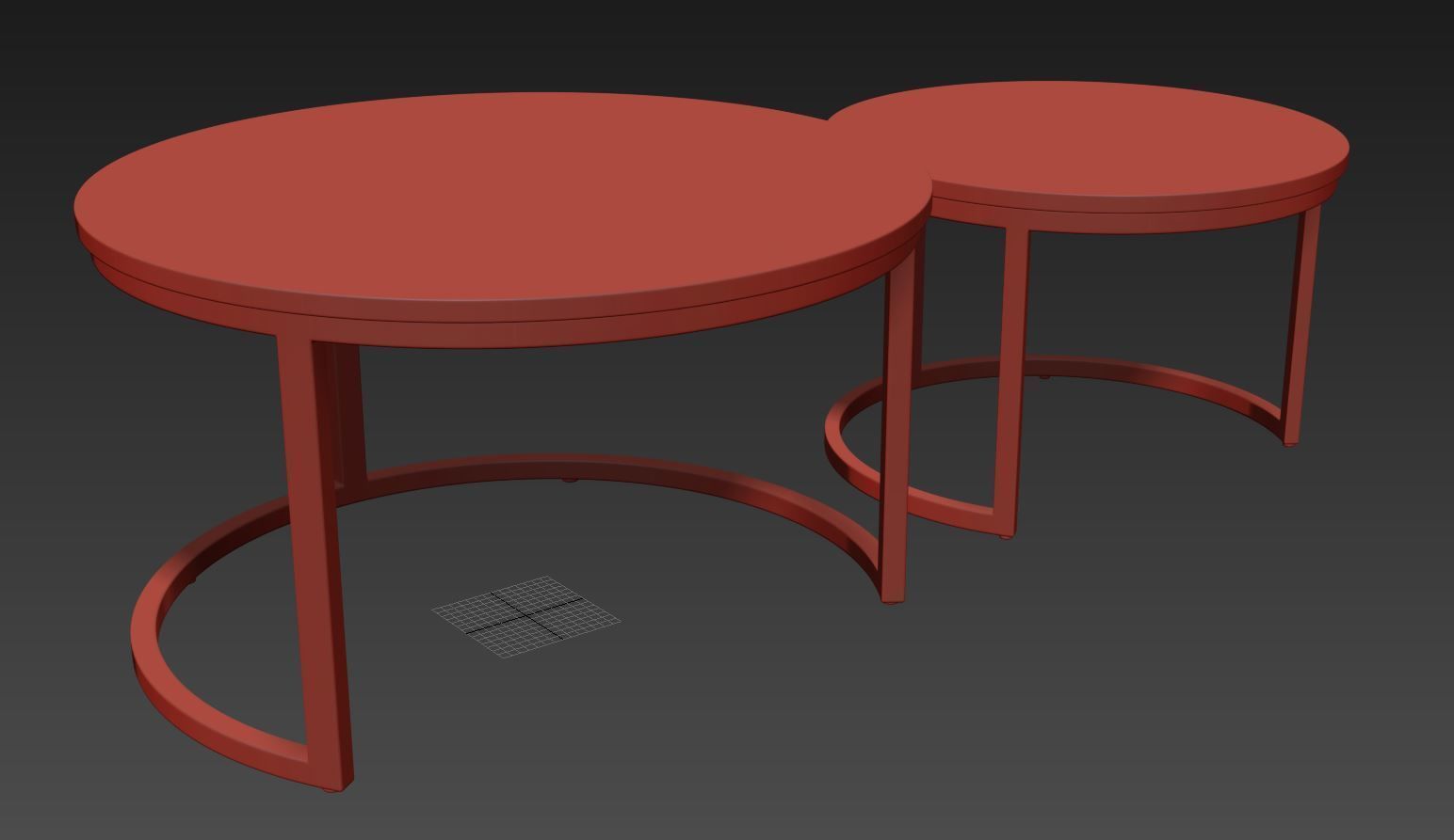 Round Black Coffee Tables By Oroa 3D model_5