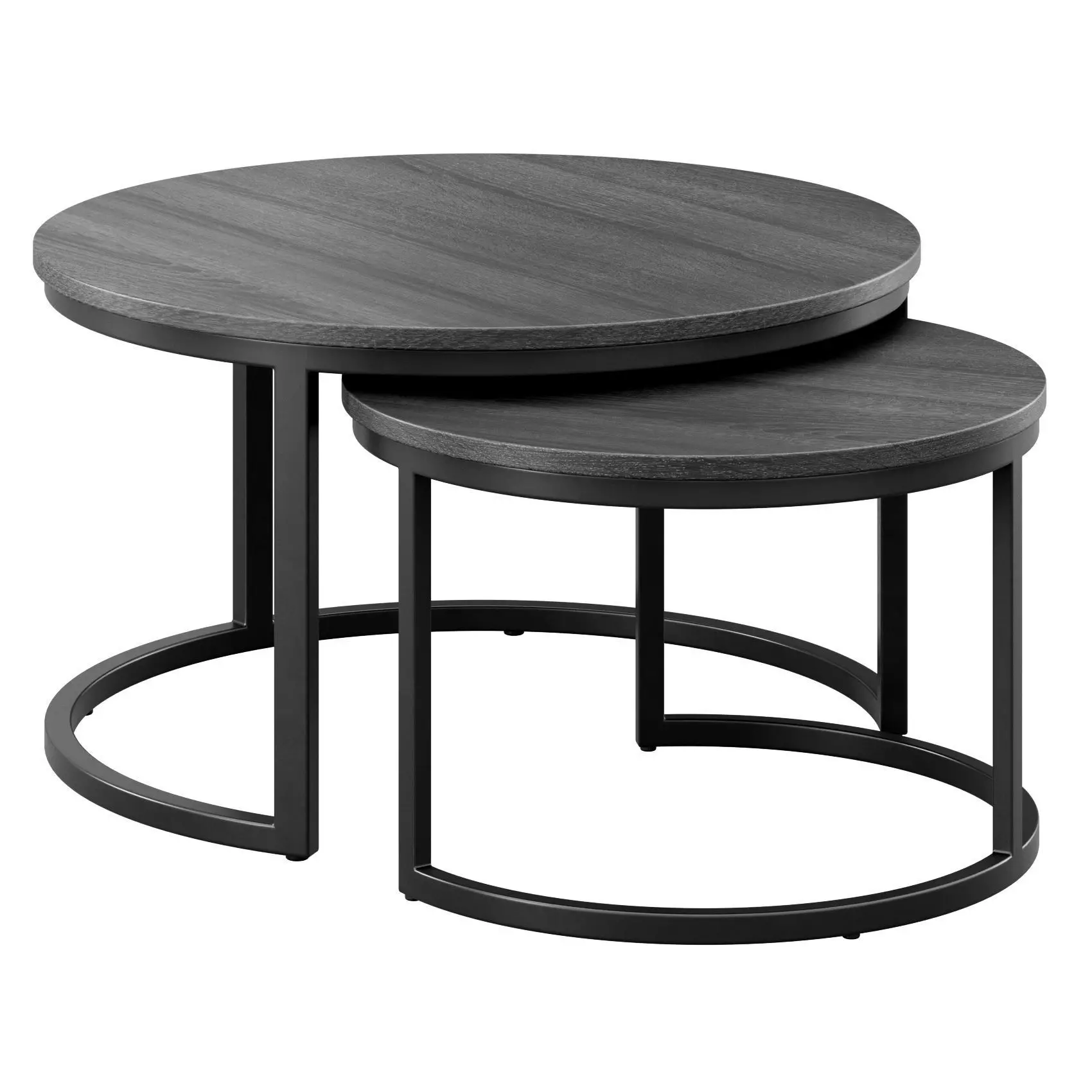 Round Black Coffee Tables By Oroa 3D model_0