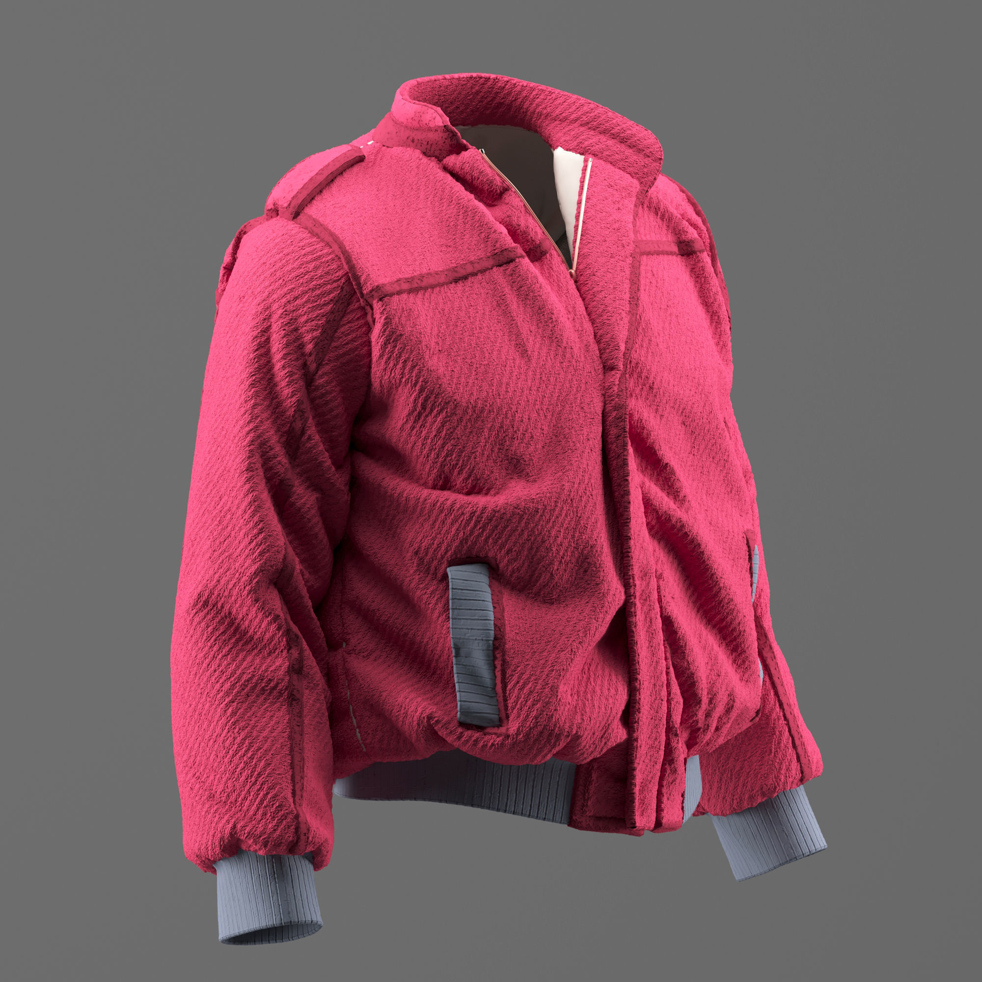 Cute magenta Jacket      ZPRJ-FBX -OBJ-MTL-TEXTURES 3D model_8