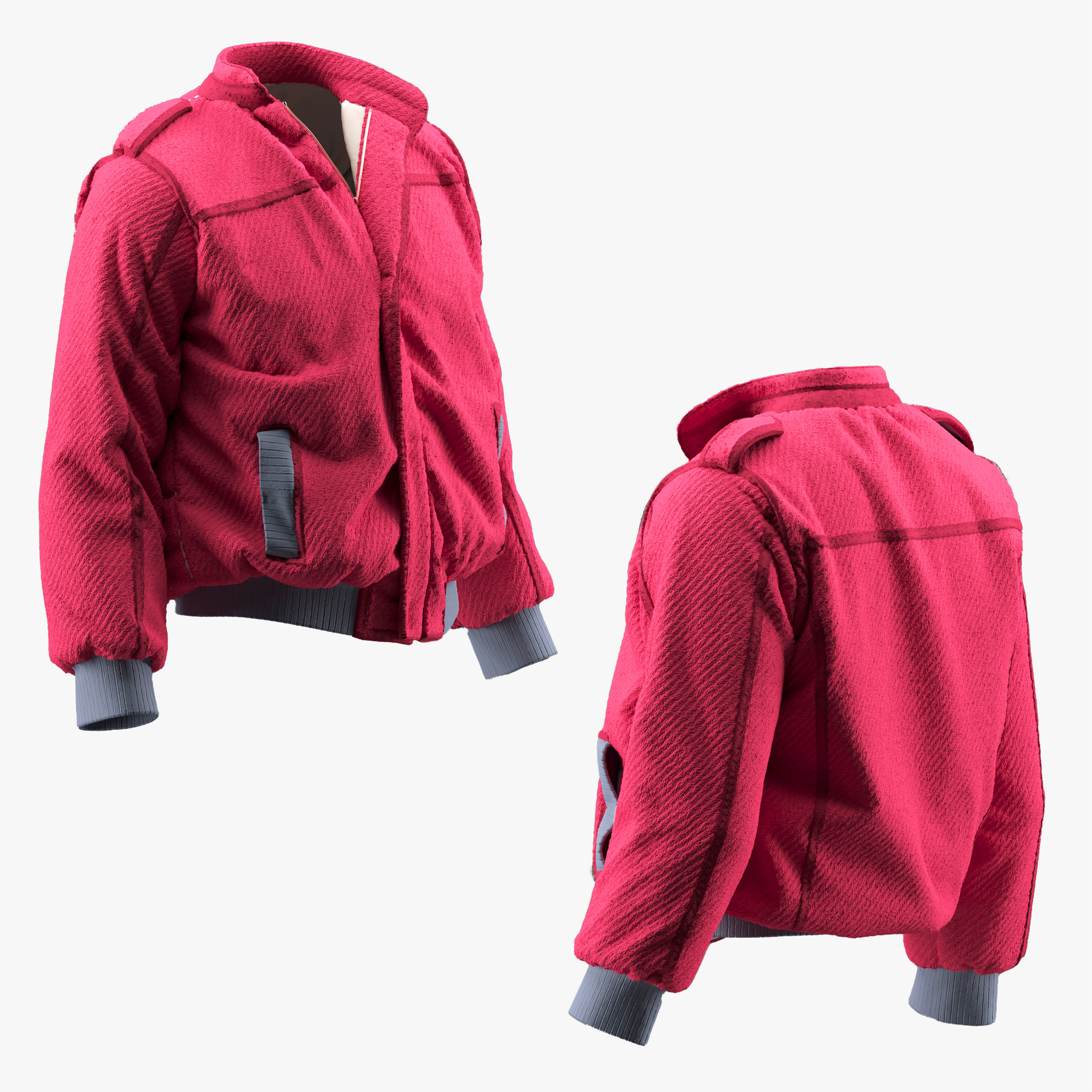 Cute magenta Jacket      ZPRJ-FBX -OBJ-MTL-TEXTURES 3D model_4