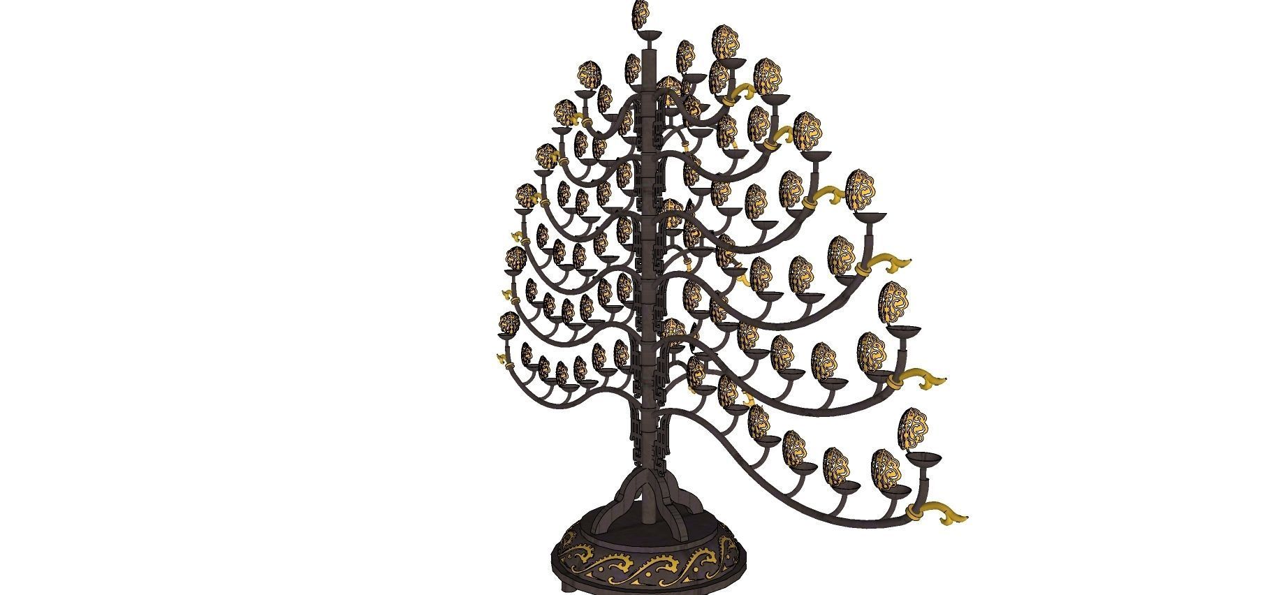 there are lots of lamps in the tang dynasty of China 3D model_1