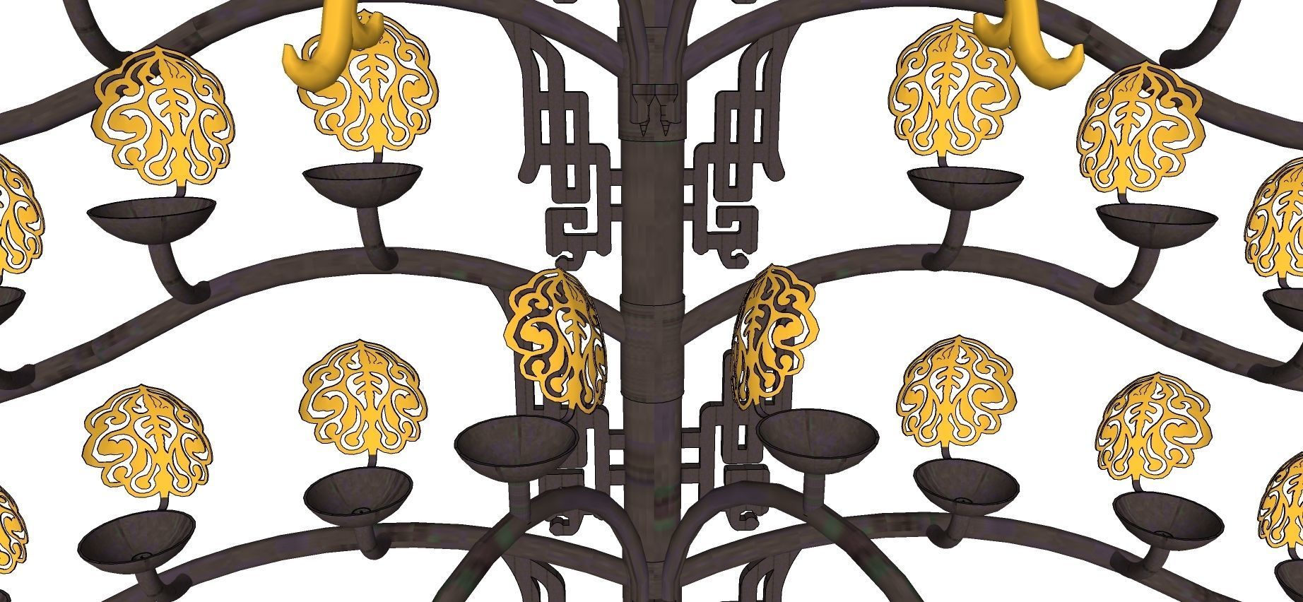 there are lots of lamps in the tang dynasty of China 3D model_3