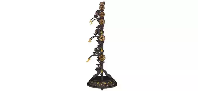 there are lots of lamps in the tang dynasty of China 3D model