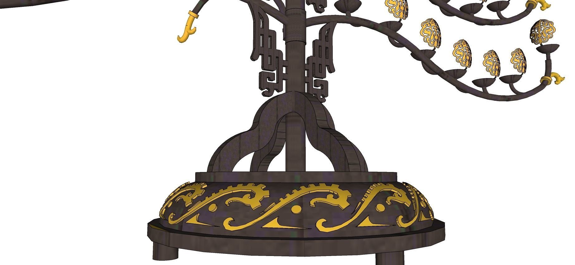 there are lots of lamps in the tang dynasty of China 3D model_5