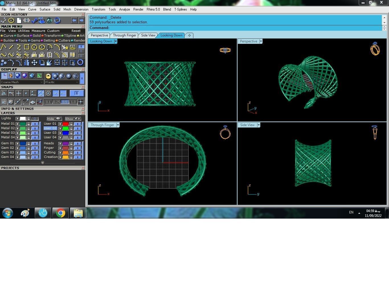 bracelet lattice cuff 3D print model_3