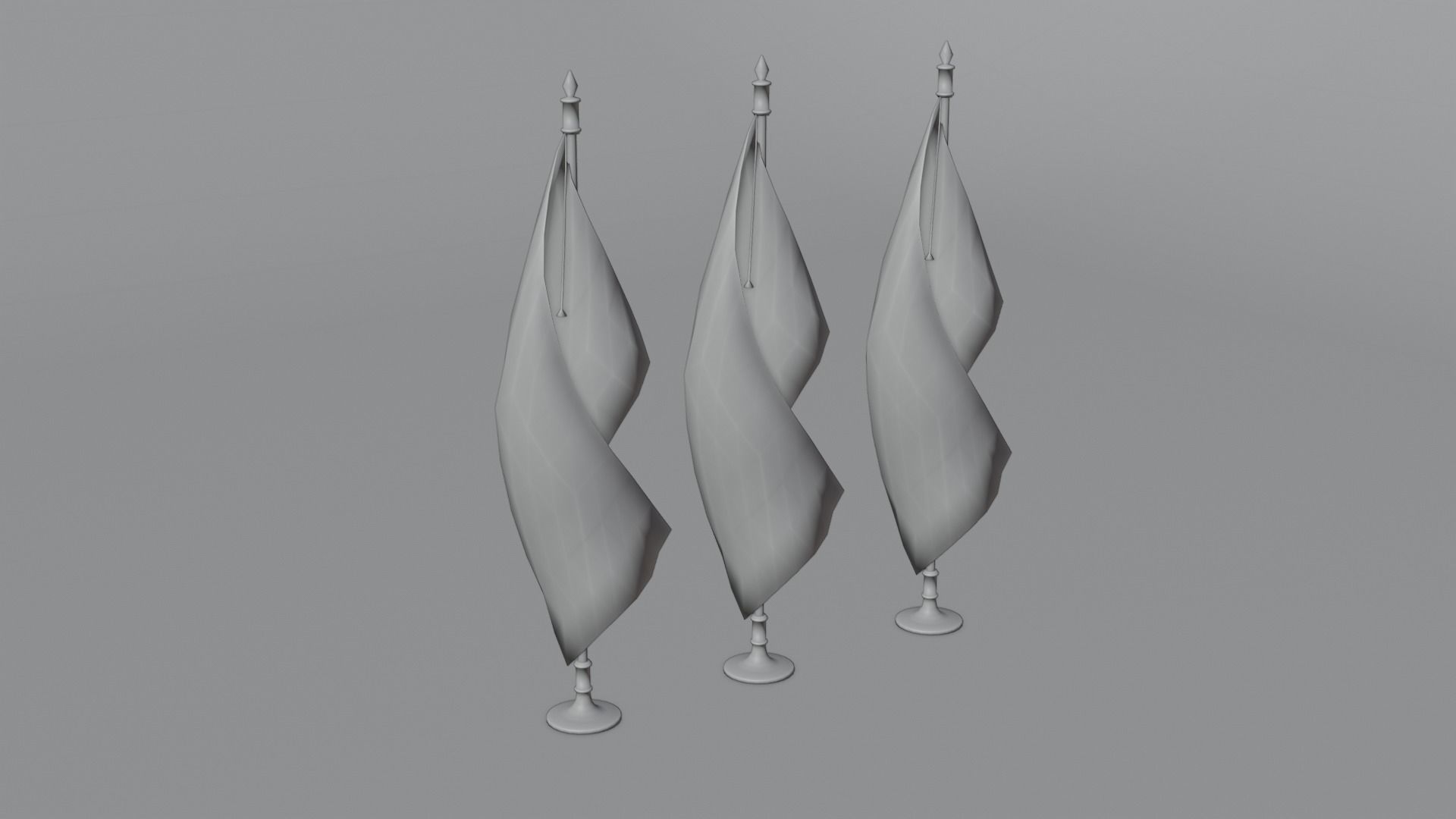 Small Country Flags 4K and 2K Low-poly 3D model_5