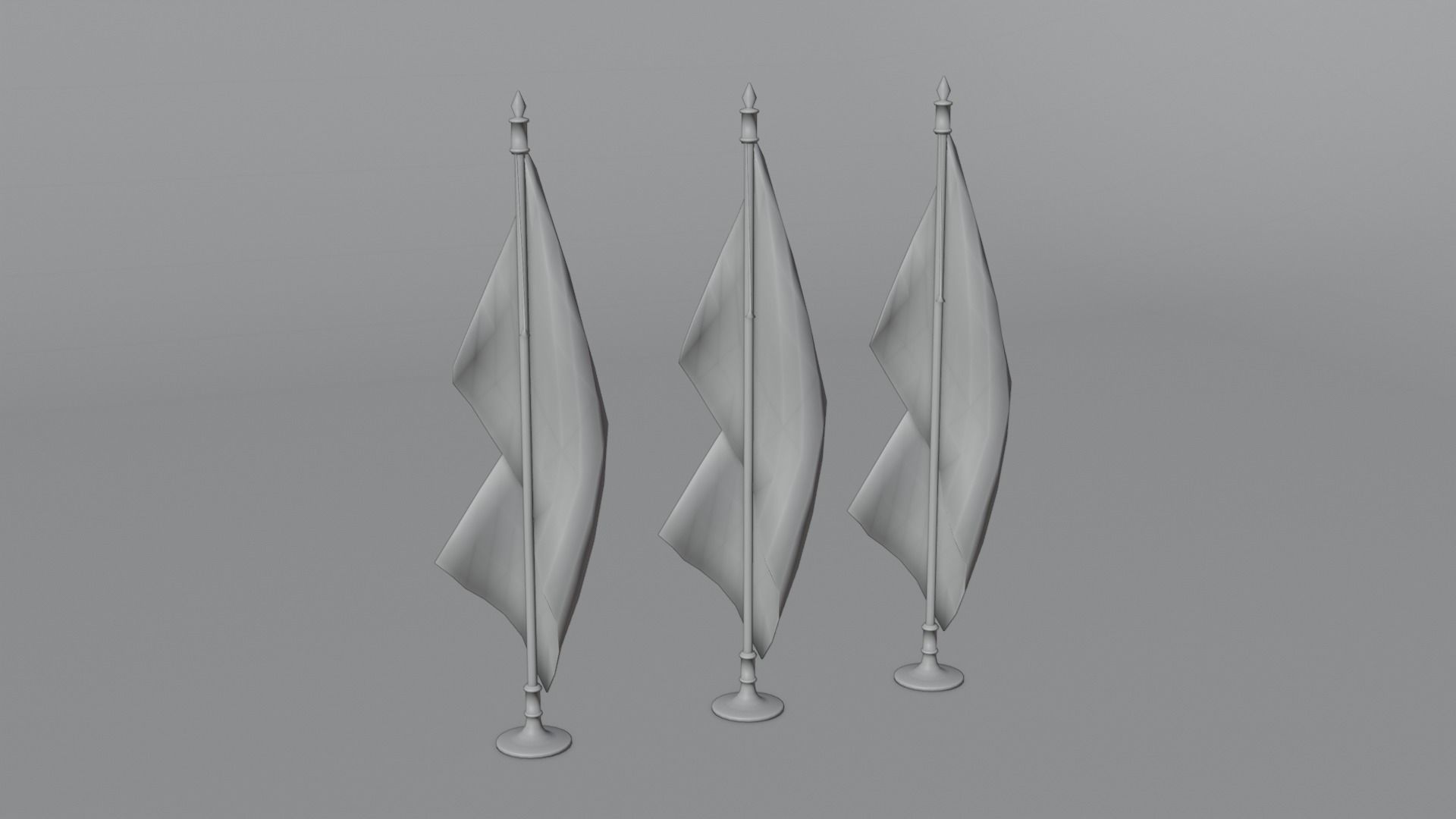 Small Country Flags 4K and 2K Low-poly 3D model_2