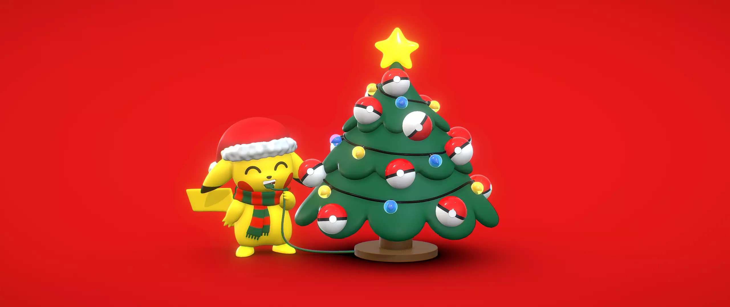 Pikachu Christmas 2022 3D print model_0
