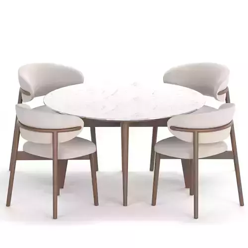 Oleandro chair with table 3D model