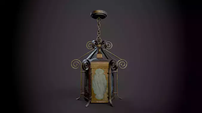 a Lamp pendant light with ornate design