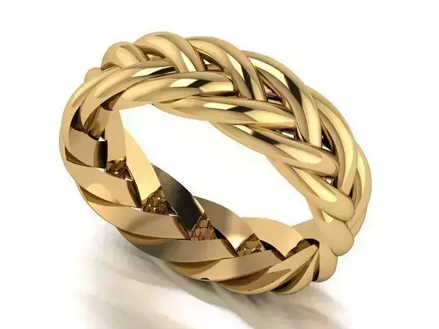 Rings braided gold wedding ring