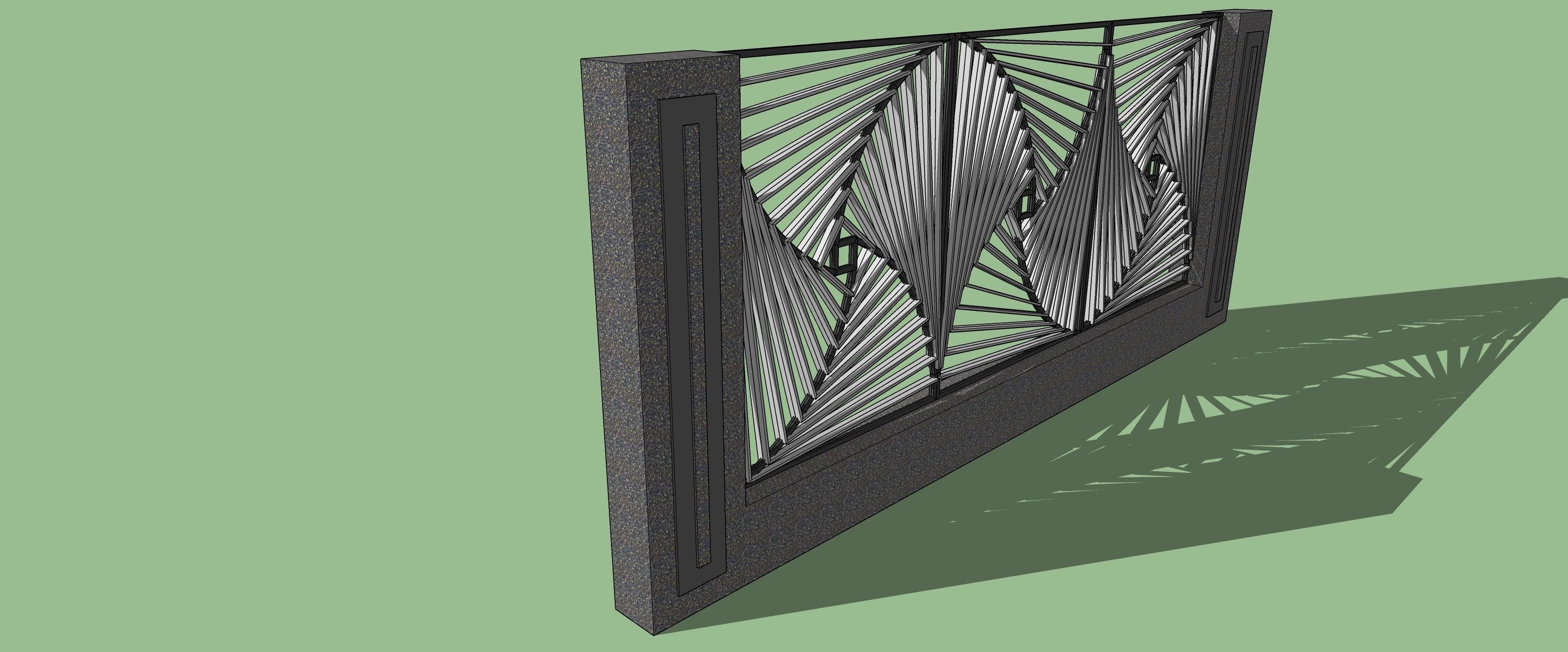 Fencer Decorative autocad 3d  sketchup 2015 3D model_2