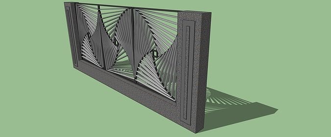 Fencer Decorative autocad 3d  sketchup 2015 3D model