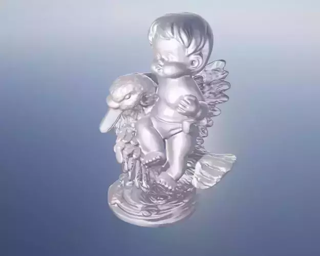 Le cygne et l enfant  3D print model