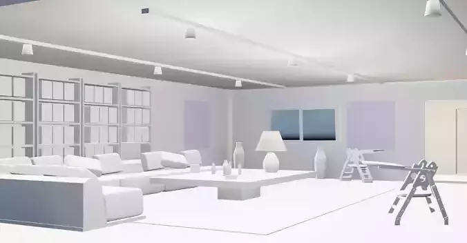 3D interior bedroom modeling design with blender