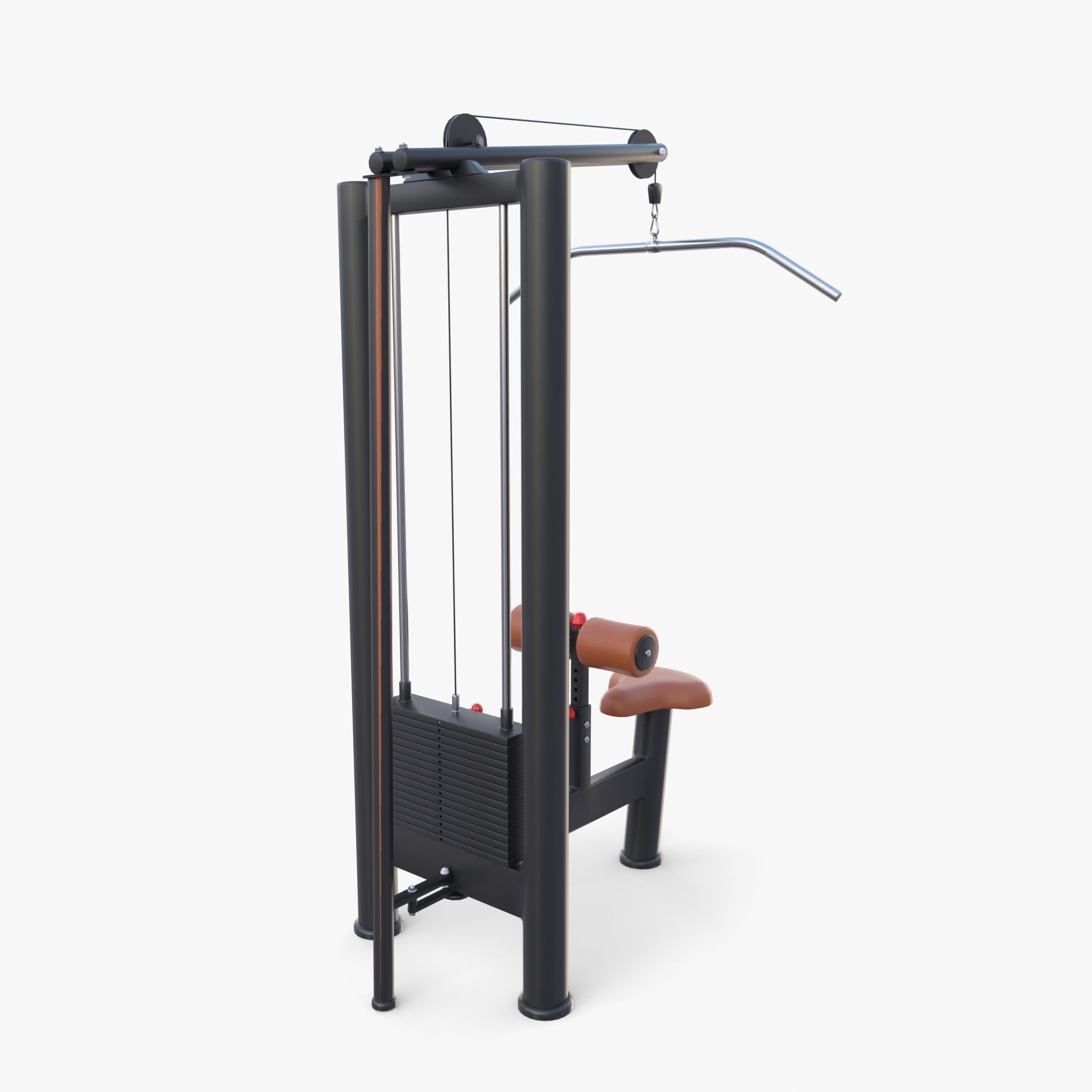 Lat machine 3D model_4