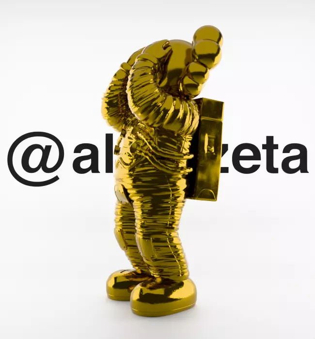 Kaws Space Textured Low-poly 3D model_7