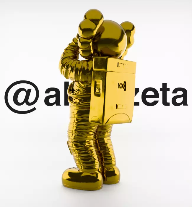 Kaws Space Textured Low-poly 3D model_14