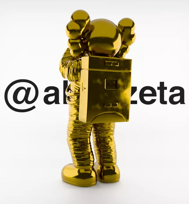 Kaws Space Textured Low-poly 3D model_16