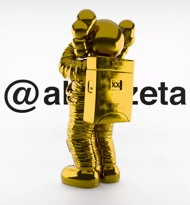 Kaws Space Textured Low-poly 3D model_15