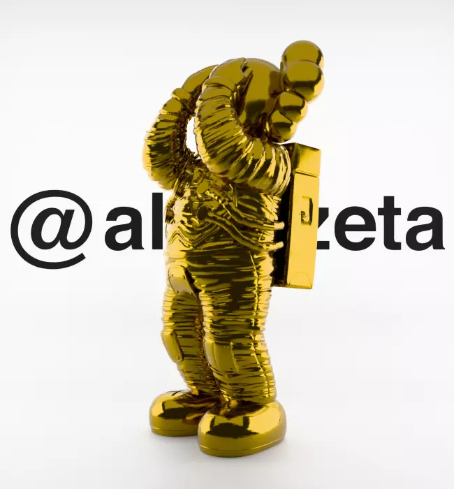 Kaws Space Textured Low-poly 3D model_6