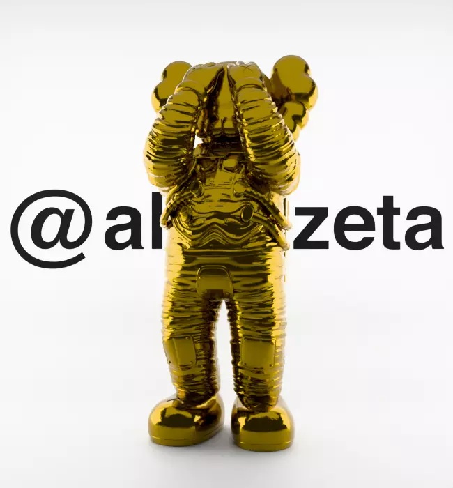 Kaws Space Textured Low-poly 3D model_2