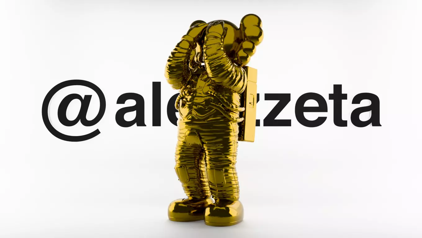 Kaws Space Textured Low-poly 3D model_0