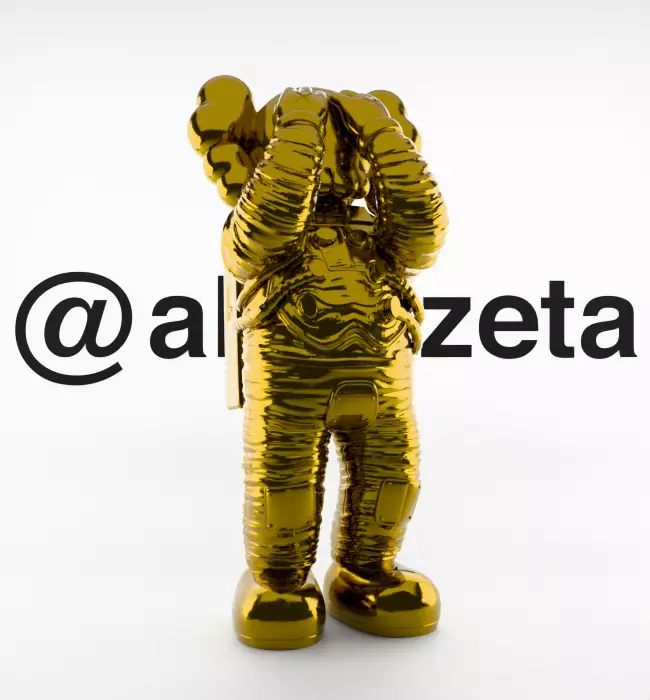 Kaws Space Textured Low-poly 3D model_35