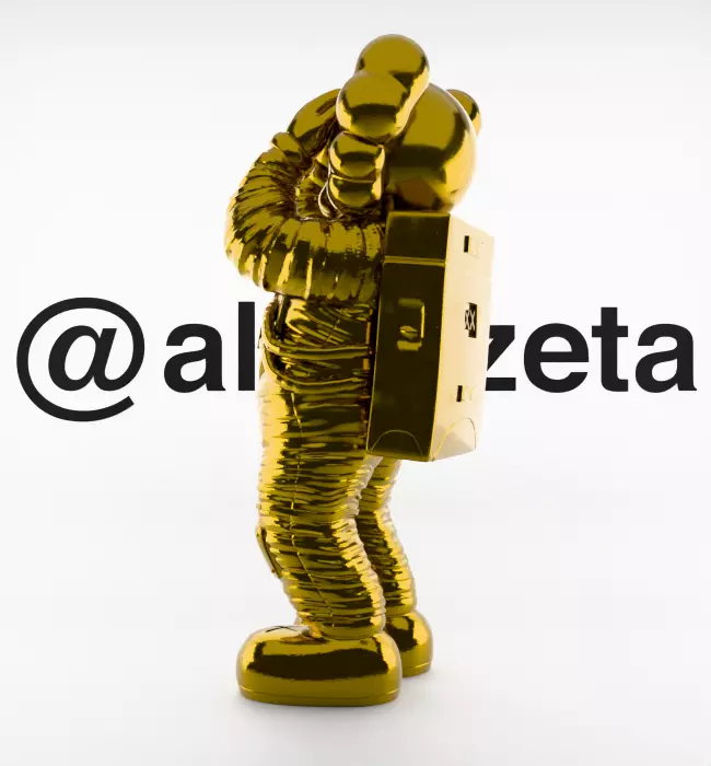 Kaws Space Textured Low-poly 3D model_12