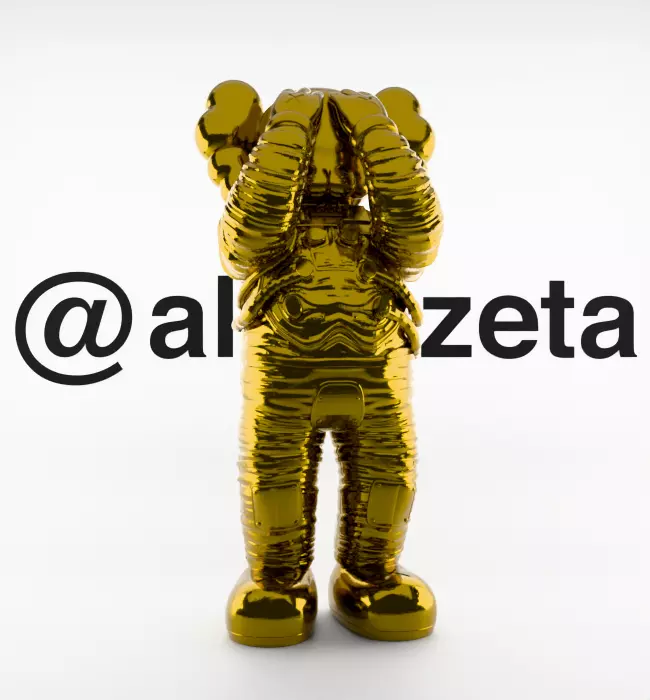 Kaws Space Textured Low-poly 3D model_36