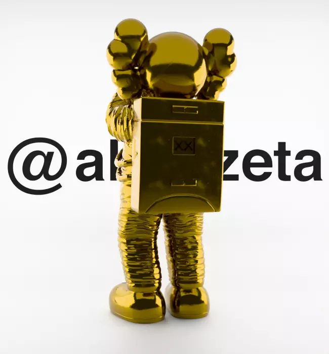 Kaws Space Textured Low-poly 3D model_17
