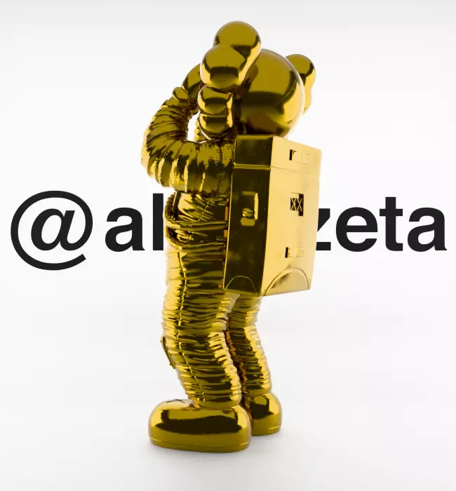 Kaws Space Textured Low-poly 3D model_13