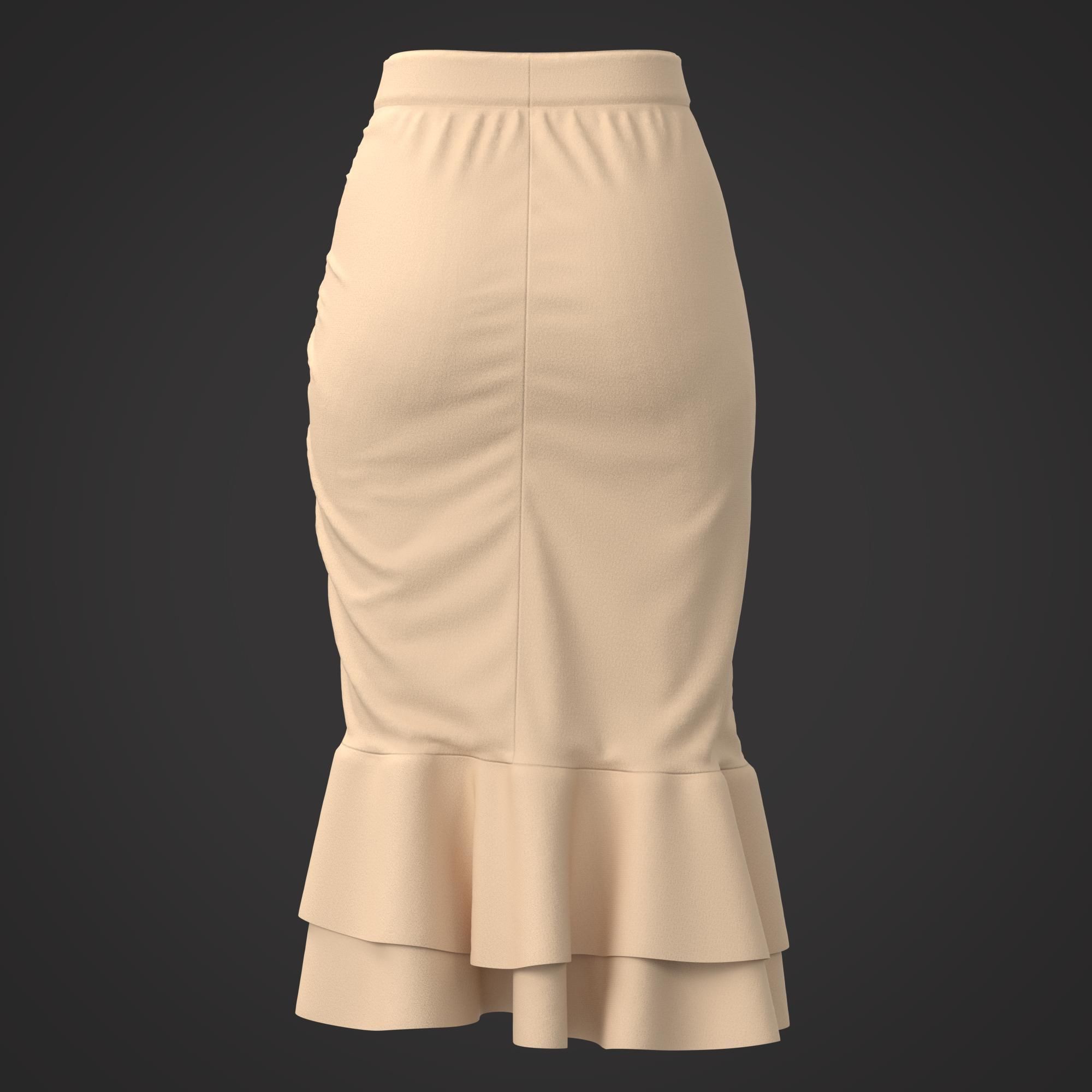 10 Women Skirt  3D model_11