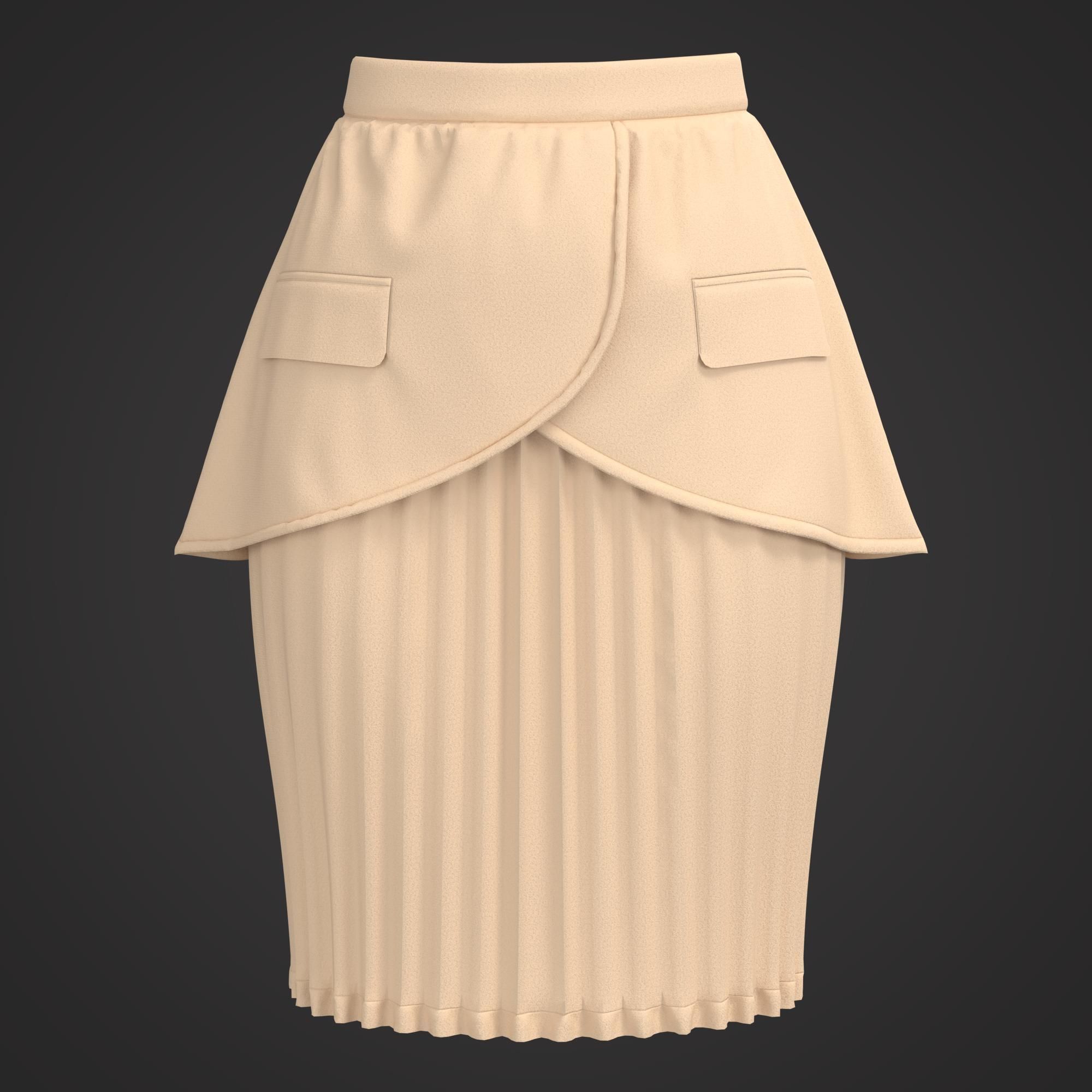 10 Women Skirt  3D model_25