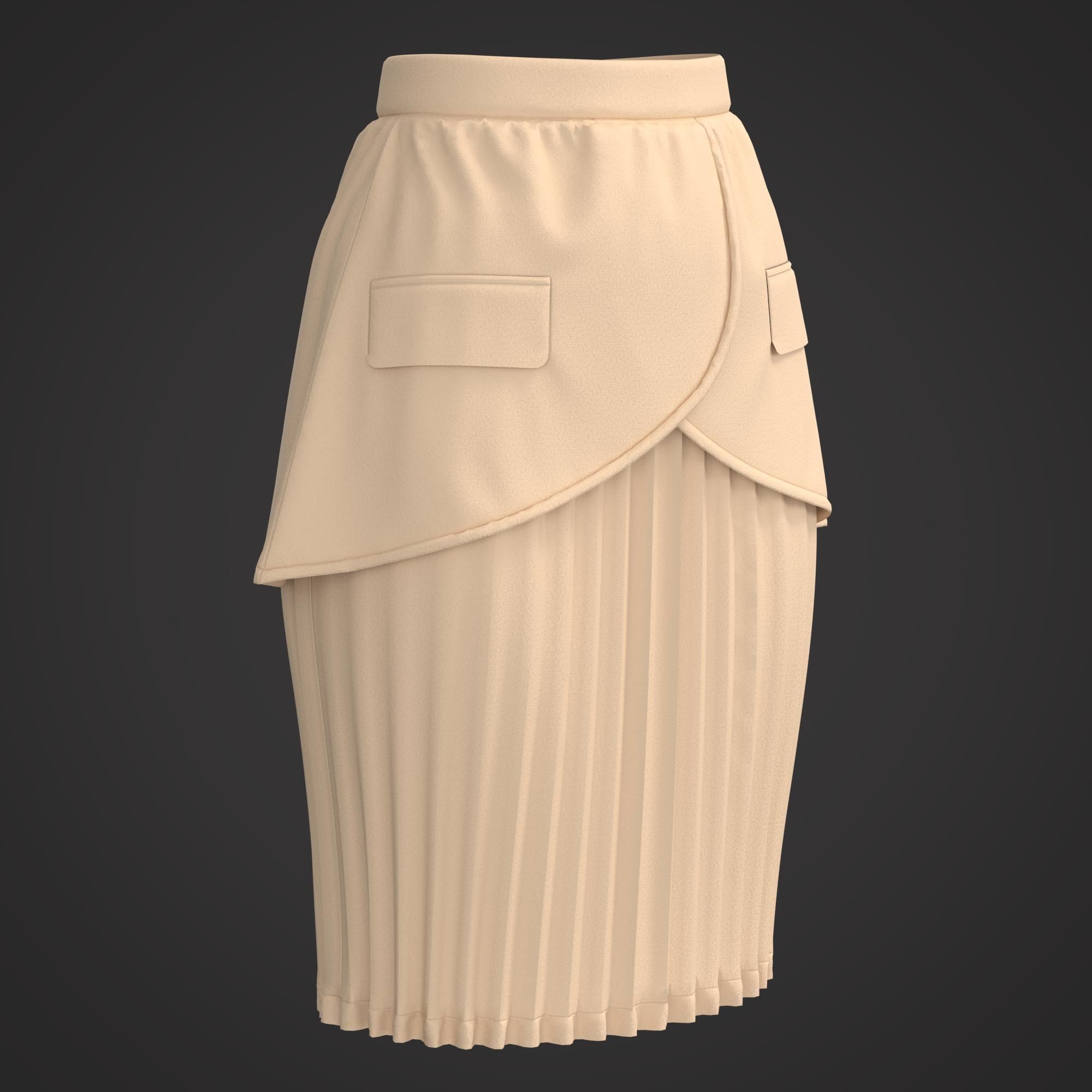 10 Women Skirt  3D model_26