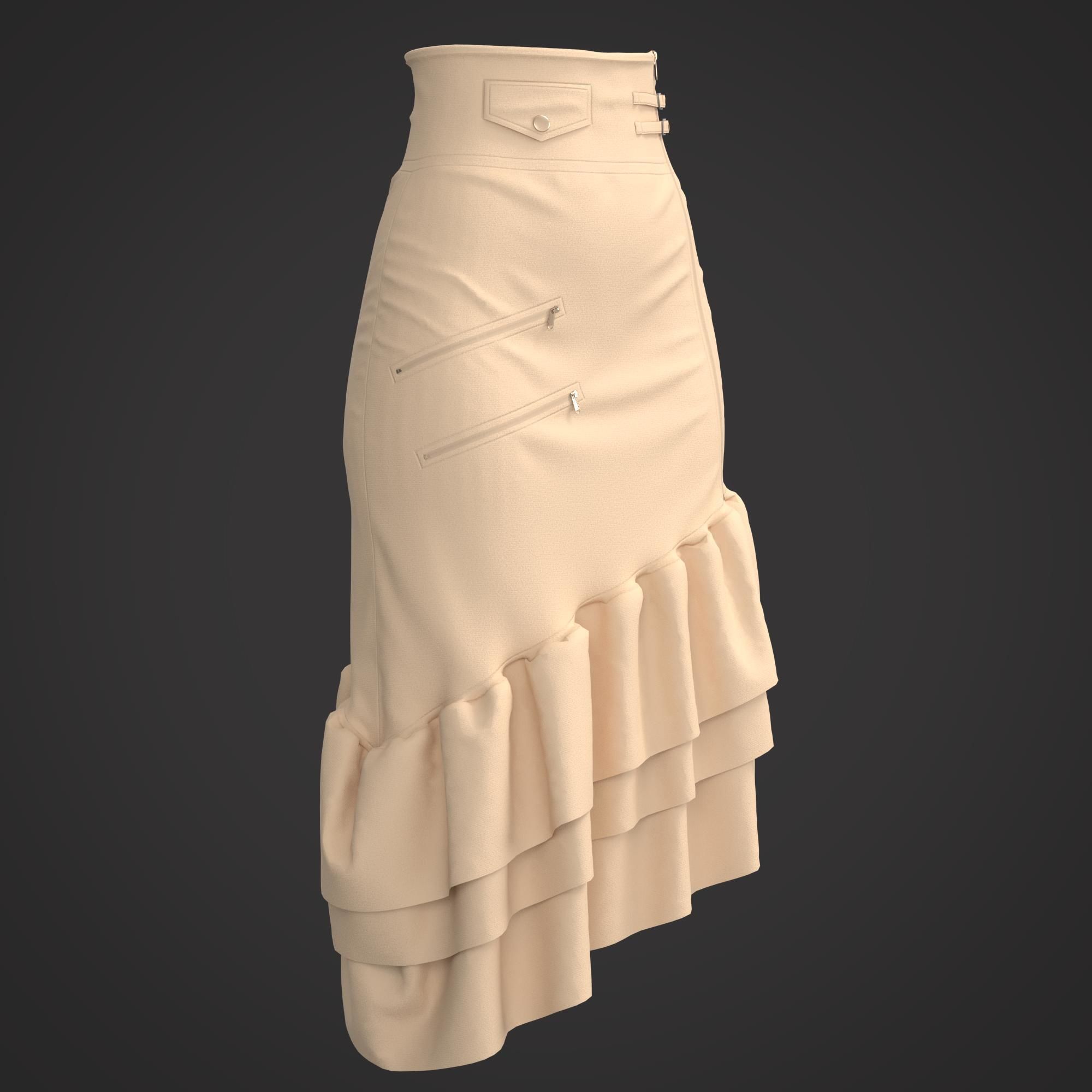 10 Women Skirt  3D model_18