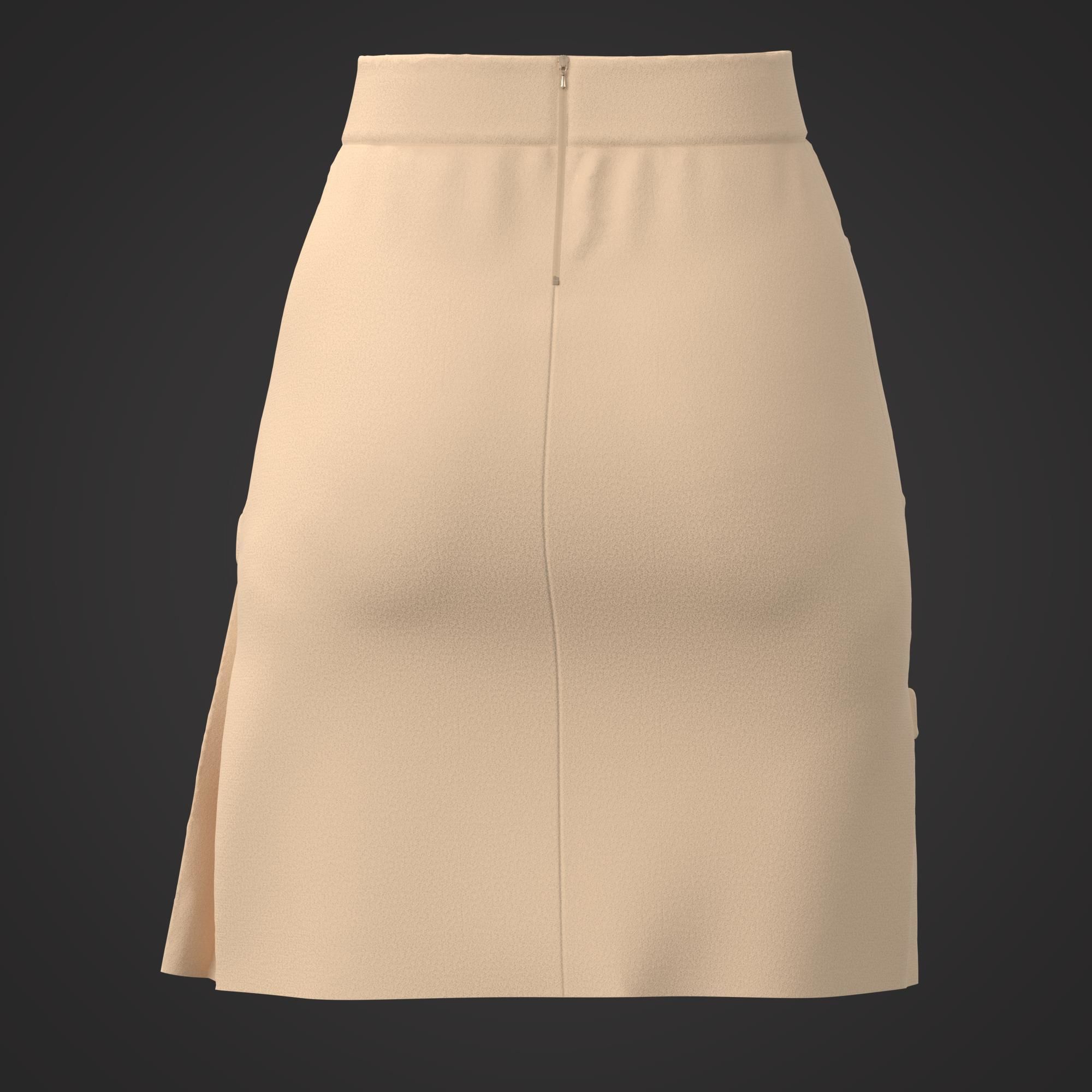 10 Women Skirt  3D model_2