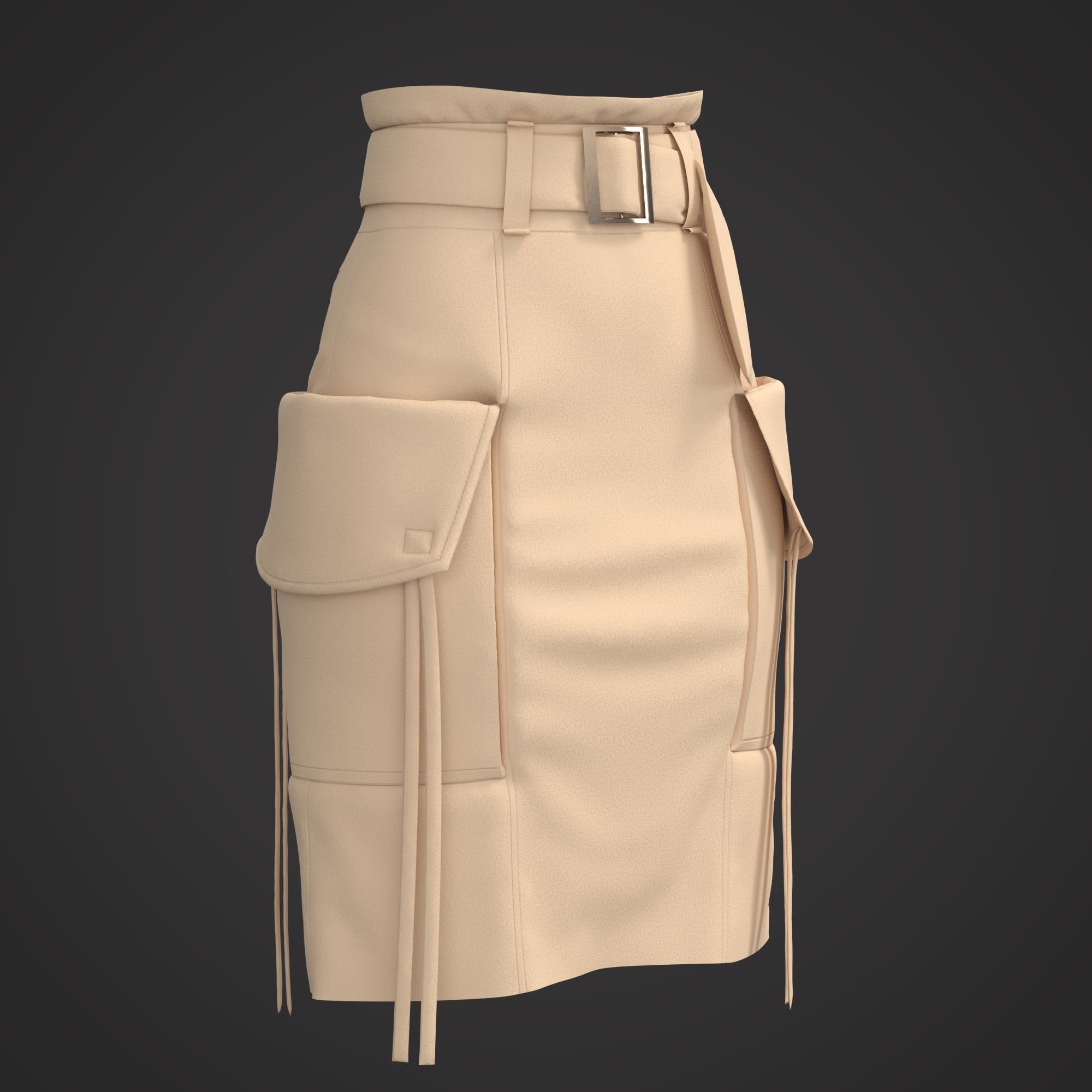 10 Women Skirt  3D model_38